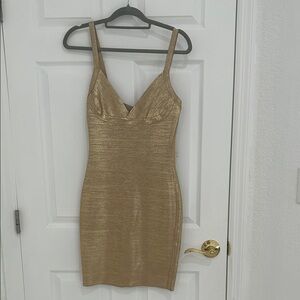 House of CB Gold Mini Dress